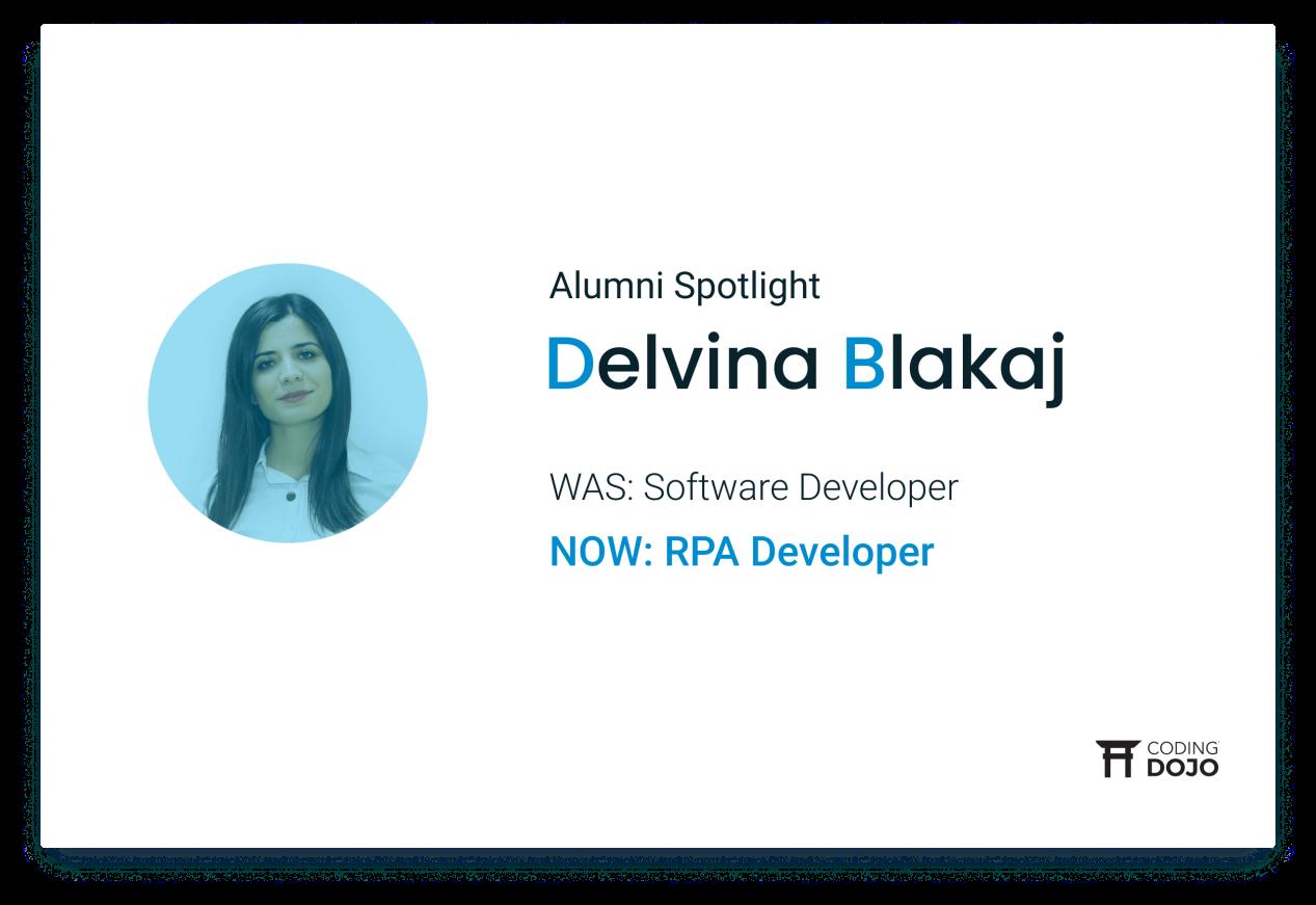 From Crawling Websites to Building Robots | How Online Part-Time Alumna Delvina Blakaj Upskilled Into a New Career
